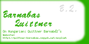 barnabas quittner business card